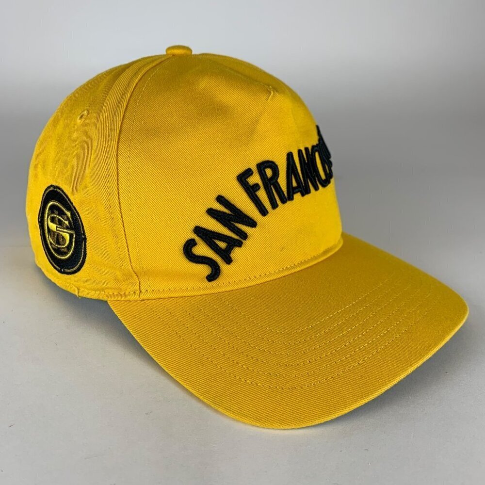 Golden State Warriors NBA Gold 47 Brand City Edition Hitch Snapback Hat